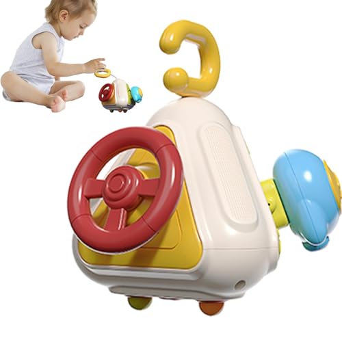 Mihauuke Busy Cube Sinnesspielzeug, Busy Cube für Kinder,Sensorisches Reisespielzeug im Raumschiff-Design - Flugzeug-Autospielzeug für Kleinkinder, pädagogisches Zappelspiel, Motorik-Verbesserer aus von Mihauuke