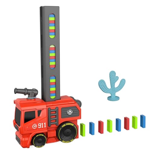 Mihauuke Domino-Zugspielzeug,Domino-Elektrozug - Domino-Zugblöcke Set Kreativer elektrischer Domino-Zug | Niedliches Lernspielzeug für Kinder, BAU- und Stapelspielzeug für Kinder, und Mädchen von Mihauuke