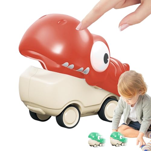 Mihauuke Drücken Sie Autospielzeug, Trägheitsspielzeugauto,Cartoon-Simulations-Dinosaurierfahrzeug für Kinder | Cartoon-Simulation Dinosaurier-Design Kleinkind-Spielzeugfahrzeuge für Kinder über 1 von Mihauuke