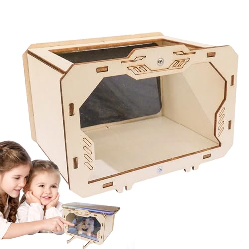 Mihauuke Holz-3D-Projektions-TV-Spielzeug,Holz-3D-Projektionsspielzeug - Frühpädagogisches Spielzeug - Lehrmittel für praktische Fertigkeiten, Kinderspielzeug für Übungen, Kinderlehrmittel für von Mihauuke