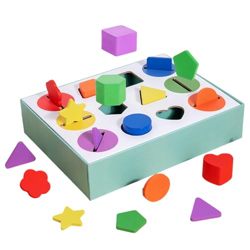 Mihauuke Holzformen-Sortierspielzeug | Vorschulspielzeug Farben und Formen Sortieren | Lernspielzeug aus Holz ab 3 Jahren, Feinmotorik Förderung, Vorschule STEM Lernspiel für Geburtstag Ostern Mihauuke Holzformen-Sortierspielzeug | Vorschulspielzeug Farben und Formen Sortieren | Lernspielzeug aus Holz ab 3 Jahren, Feinmotorik Förderung, Vorschule STEM Lernspiel für Geburtstag Ostern von Mihauuke