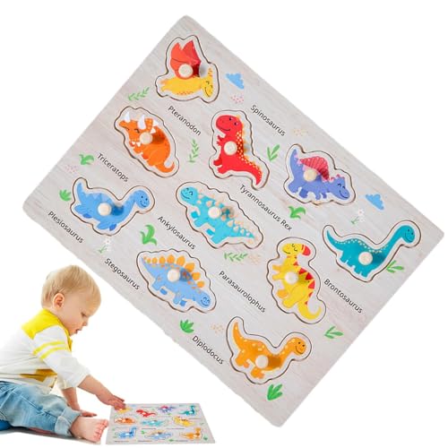 Mihauuke Kleinkind-Rätsel, Pädagogisches Vorschul-Peg-Puzzle-Spielzeug, Holzpuzzle-Set, Spielzeug, Feinmotorik-Frühlernen, Vorschulpädagogisches Geschenk von Mihauuke