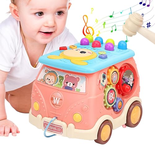 Mihauuke Lernspielzeug für Kleinkinder, Autospielzeug, Busspielzeug für Kinder,Frühpädagogisches Spielzeugbus-Spielzeug - Busspielzeug Vorschul-Lernspielzeug mit Licht und Musik für und Mädchen ab 1 von Mihauuke