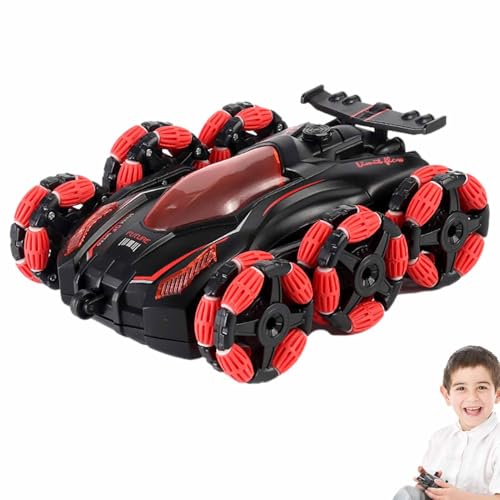 Mihauuke RC Stunt-Auto-Spielzeug, sechsrädriges Stunt-Auto für Kinder | Sichere wiederaufladbare USB-Stunt-Spielzeugautos | Rotierendes ferngesteuertes Auto mit LED-Leuchten mit Langer von Mihauuke