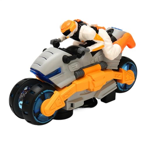 Mihauuke Rennmotorrad für Kinder, Motorradspielzeug für Kinder, Elektrisches Stunt-Motorradspielzeug für Kinder, Elektrisches Stunt-verwandelndes Motorradspielzeug für, mit Licht und Musik von Mihauuke