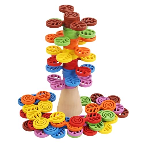 Mihauuke Stack Rainbow Tree,Frosch-Balance-Spiel | Vorschulspielzeug Stapelblöcke Kreatives Balancespielzeug,Balance-Blöcke für Kinder, Stapelsteine ​​aus Holz zum Trainieren praktischer Fähigkeiten von Mihauuke