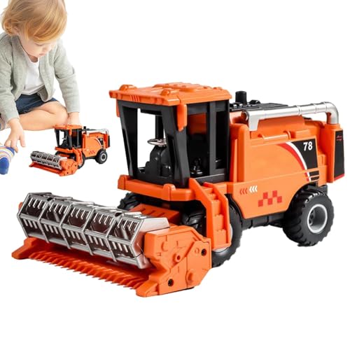 Mihauuke Technisches LKW-Spielzeug, Push-and-Go-Fahrzeuge, Kleine Baufahrzeuge, Autospielzeug, Simulations-Harvester-Modellspielzeug, Kinderspiel-LKWs, reibungsbetrieben für Kinder von Mihauuke