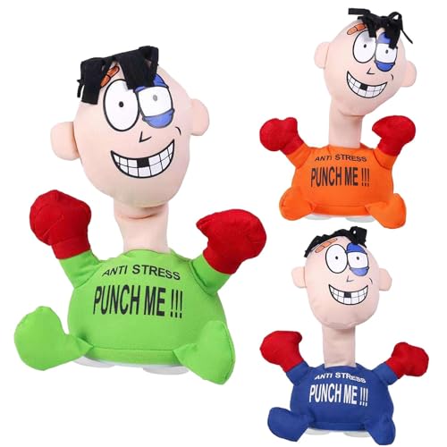 Punch Me Stoffpuppe,Schlag Mich Schreiende Puppe,Fidget Toys Für Kinder Und Erwachsene,Stoffpuppe Stress Schreien Nachdem Man Geschlagen Wurde,Stressabbau Für Erwachsene von Mihauuke