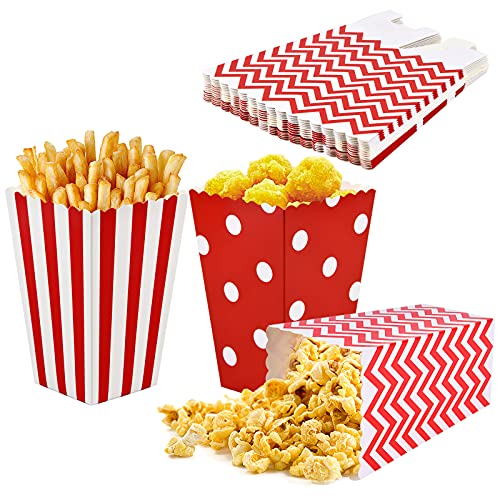 18 Stücke Candy Tüten Partytüten Set Popcorn Boxes Popcorn Tüten Klein Geschenktüten Weihnachten Party Geburtstag Hochzeit Geschenk, 7 x 11,5 x 5 cm von Mikihat