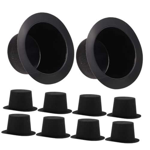 Mikikit 10 Stück Teiliges Mini Weihnachtszylinderhüte aus Schwarze Kleine Bastelhüte für DIY Schneemann Deko Puppenzubehör und Kreative Weihnachtsdekorationen Mikikit 10 Stück Teiliges Mini Weihnachtszylinderhüte aus Schwarze Kleine Bastelhüte für DIY Schneemann Deko Puppenzubehör und Kreative Weihnachtsdekorationen von Mikikit