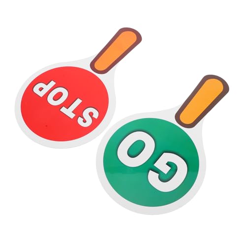 Mikikit 2 Stück Teiliges Doppelseitiges Verkehrsschild mit Griff Wasserdichtes Kunststoff Paddel Langlebiges Sicherheitszeichen für Unterricht und Verkehrserziehung Mikikit 2 Stück Teiliges Doppelseitiges Verkehrsschild mit Griff Wasserdichtes Kunststoff Paddel Langlebiges Sicherheitszeichen für Unterricht und Verkehrserziehung von Mikikit