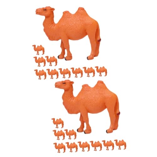 Mikikit 20 STK Kamelpuppenverzierung Puzzle-Spielzeug Miniaturen Modelle Spielzeuge Kamel-Modell Lernspielzeug für Kinder Tier Ornamente Sukkulente Pflanzen Dekorationen Zubehör PVC von Mikikit