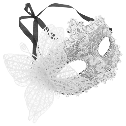 Mikikit Maskerade-Maske Halbgesichtige Party-Kostümmasken Ball Venezianische Party-Maskerade Für Damen Kostümzubehör von Mikikit