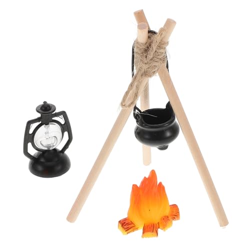 Mikikit Miniatur Puppenhaus Camping Zubehör mit Realistischem Mini Detailreiche Mini Flamme und Feuerstelle für DIY Mikro Landschaft Rollenspiel und Dekorative Szenengestaltung Mikikit Miniatur Puppenhaus Camping Zubehör mit Realistischem Mini Detailreiche Mini Flamme und Feuerstelle für DIY Mikro Landschaft Rollenspiel und Dekorative Szenengestaltung von Mikikit