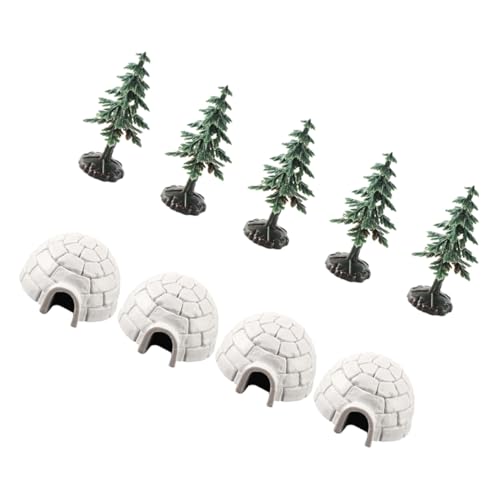 Mikikit Realistisches Mini Iglu Modellset mit EIS Häusern und Weihnachtsbäumen Langlebige Kunststofffiguren für Arktische Szene Lernspielzeug Vielseitige Weihnachtsdeko und Mikikit Realistisches Mini Iglu Modellset mit EIS Häusern und Weihnachtsbäumen Langlebige Kunststofffiguren für Arktische Szene Lernspielzeug Vielseitige Weihnachtsdeko und von Mikikit