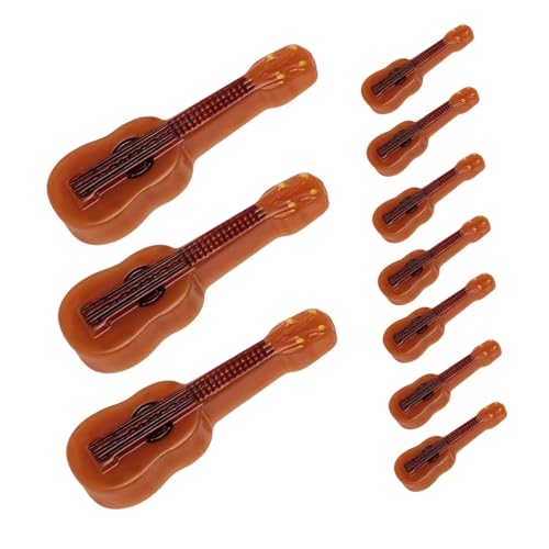 Mikinona 10 Stück Teiliges Miniatur Gitarrenmodell Kreative Mini Musikinstrumente Realistische Puppenhaus Deko Kompakt und Robust für Heimdekoration und Sammlungen Mikinona 10 Stück Teiliges Miniatur Gitarrenmodell Kreative Mini Musikinstrumente Realistische Puppenhaus Deko Kompakt und Robust für Heimdekoration und Sammlungen von Mikinona