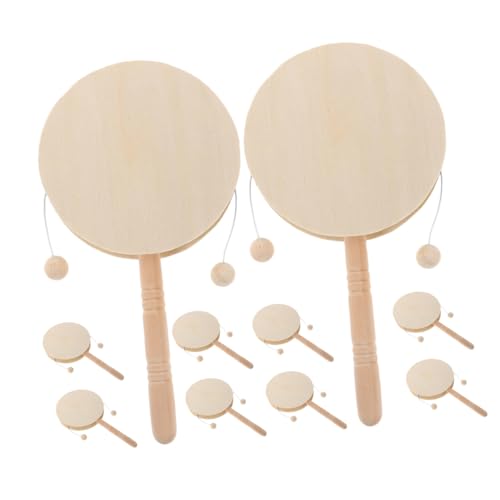 Mikinona 10 Stück Teiliges Unfertige Holz Rasseltrommeln für Percussion Instrumente Leichte DIY Holzspielzeuge zum Bemalen Ergonomisch Sicher für Kreative Handarbeit und Musikalisches Spiel Mikinona 10 Stück Teiliges Unfertige Holz Rasseltrommeln für Percussion Instrumente Leichte DIY Holzspielzeuge zum Bemalen Ergonomisch Sicher für Kreative Handarbeit und Musikalisches Spiel von Mikinona