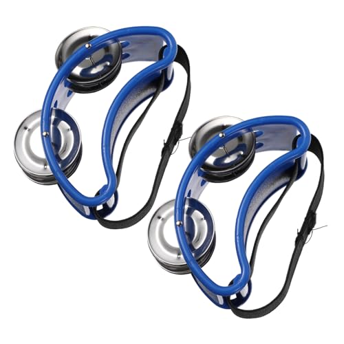 Mikinona 2 Stück Fuß Tamburin mit Schellen Kindertamburin Schlaginstrument für Kleinkinder Spielerisches Musikspielzeug für Partys Karaoke und Tanzspaß Mikinona 2 Stück Fuß Tamburin mit Schellen Kindertamburin Schlaginstrument für Kleinkinder Spielerisches Musikspielzeug für Partys Karaoke und Tanzspaß von Mikinona