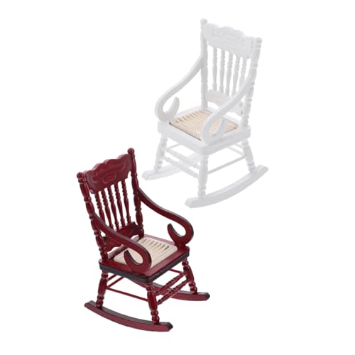 Mikinona 2 Stück Kleiner Schaukelstuhl Mini Stuhl Kleiner Schaukelstuhl Puppenhaus Zubehör Modell Spielzeugmöbel Für Puppenhaus Mikinona 2 Stück Kleiner Schaukelstuhl Mini Stuhl Kleiner Schaukelstuhl Puppenhaus Zubehör Modell Spielzeugmöbel Für Puppenhaus von Mikinona