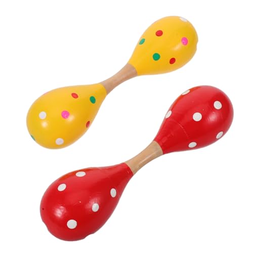 Mikinona 2 Stück Teiliges Holz Maracas für Ergonomisch Geformt für Kleine Hände Bunte Rasseln Sensorischen Entwicklung Langlebiges Holzspielzeug als Musikalisches Shaker Instrument Mikinona 2 Stück Teiliges Holz Maracas für Ergonomisch Geformt für Kleine Hände Bunte Rasseln Sensorischen Entwicklung Langlebiges Holzspielzeug als Musikalisches Shaker Instrument von Mikinona
