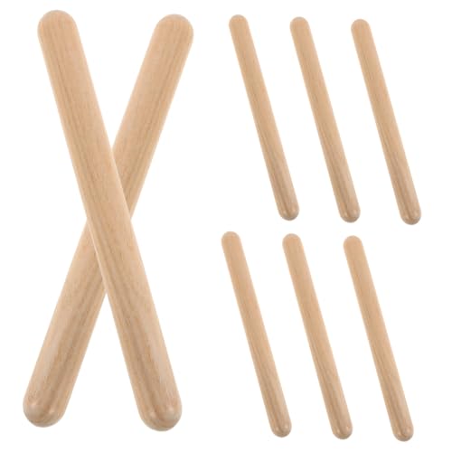 Mikinona 4 Paare Natürliche Holz Rhythmusstöcke Orff Percussion Instrumente für Musikalische Früherziehung Rhythmusförderung Klassenzimmeraktivitäten Holzspielzeug Mikinona 4 Paare Natürliche Holz Rhythmusstöcke Orff Percussion Instrumente für Musikalische Früherziehung Rhythmusförderung Klassenzimmeraktivitäten Holzspielzeug von Mikinona