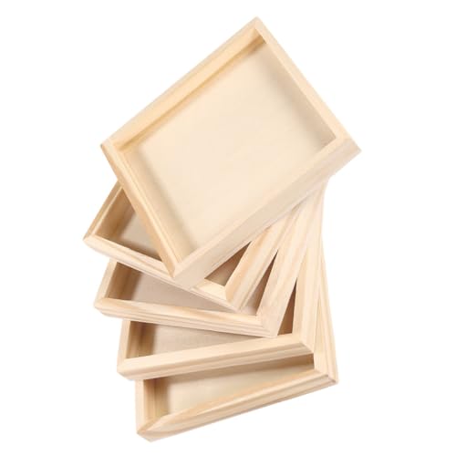 Mikinona 5 Stück Teiliges Holztablett für Teilige Puzzleblöcke Stabiles Unbehandeltes Holz Quadratisches Serviertablett zur Einfachen Aufbewahrung und Organisation von Bauklötzen Mikinona 5 Stück Teiliges Holztablett für Teilige Puzzleblöcke Stabiles Unbehandeltes Holz Quadratisches Serviertablett zur Einfachen Aufbewahrung und Organisation von Bauklötzen von Mikinona