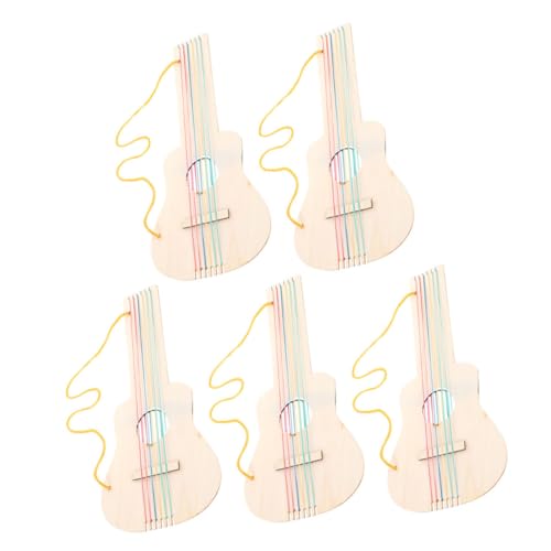 Mikinona 5 Stück Unbemalte DIY Holz Gitarre Teiliges für Stabile Holzqualität Einfach zu Bemalen Kreative Musikinstrument Dekoration Handwerkliches Bastelspielzeug für Vorschulalter Mikinona 5 Stück Unbemalte DIY Holz Gitarre Teiliges für Stabile Holzqualität Einfach zu Bemalen Kreative Musikinstrument Dekoration Handwerkliches Bastelspielzeug für Vorschulalter von Mikinona