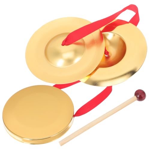 Mikinona Percussion Instrument Teilig Handliches Metall Gong und Becken Musikinstrument für Partybedarf und Anfeuerungsrequisiten der Koordination und Rhythmusgefühl Mikinona Percussion Instrument Teilig Handliches Metall Gong und Becken Musikinstrument für Partybedarf und Anfeuerungsrequisiten der Koordination und Rhythmusgefühl von Mikinona