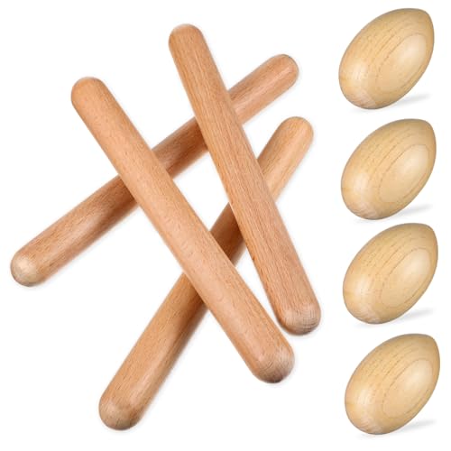 Mikinona Teiliges Holz Percussion Instrument Set für Sicheren Rhythmusstäben und Hohlem Shaker Pädagogisches Musikspielzeug Feinmotorik und Musikalischem Gehör Mikinona Teiliges Holz Percussion Instrument Set für Sicheren Rhythmusstäben und Hohlem Shaker Pädagogisches Musikspielzeug Feinmotorik und Musikalischem Gehör von Mikinona