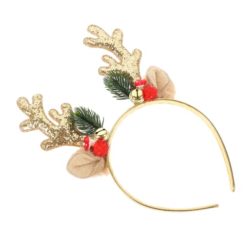 Mikinona Weihnachts Haarreif Rentier Geweih mit Glocken Festliches Haarschmuck Accessoire für Damen und Stilvoller Weihnachtskopfputz für Party und Festtagsdekoration Mikinona Weihnachts Haarreif Rentier Geweih mit Glocken Festliches Haarschmuck Accessoire für Damen und Stilvoller Weihnachtskopfputz für Party und Festtagsdekoration von Mikinona