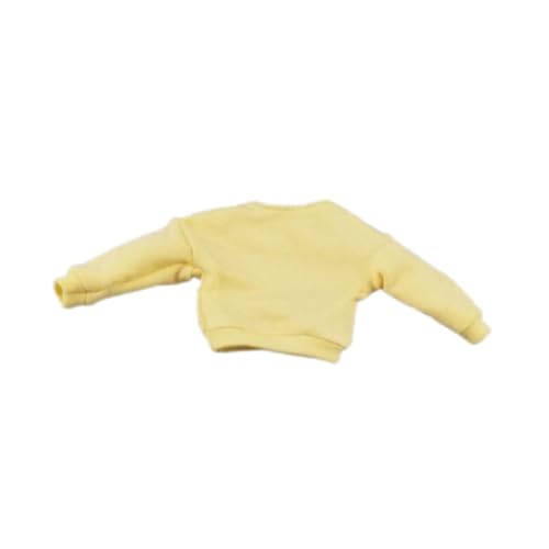 Milageto 1/12 Actionfigur Pullover Puppenkleidung Puppenzubehör für kleine Mode Mädchen Kostüme für 6 Zoll Figur Körper verkleiden, Gelb von Milageto