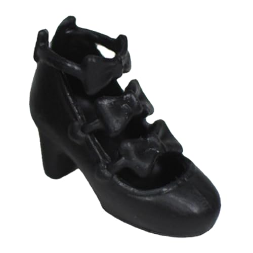 Milageto 1/6 Stoffpuppenschuhe mit Schleife, High Heels, Sammlerstücke, Mädchengeschenk, Miniatur-Schuhpuppenzubehör für 12-Zoll-weibliche Puppe von Milageto