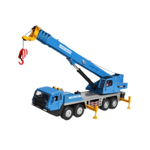 Milageto 1:50 Scale Crane Truck Fahrzeug Bildungskollektible Geschenkhebelfahrzeugtechnik -LKW für Alter 3+ Kleinkinder Kinder, Blau von Milageto