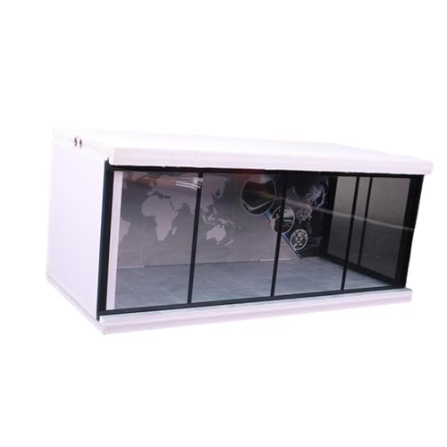 Milageto 1:64 Parkplatz-Vitrine, Druckguss-Auto-Display, Hintergrundbeleuchtung, Schutz-Sammlerstücke für Druckguss-Auto-Actionfiguren, Streckenplan von Milageto