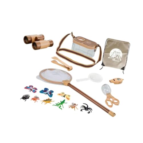 Milageto 19-teiliges Camping-Set für Kinder, Spielzeug für drinnen und draußen, Spielspielzeug-Set, Geschenk, Rollenspiel, Abenteueraktivität für Kinder im von Milageto