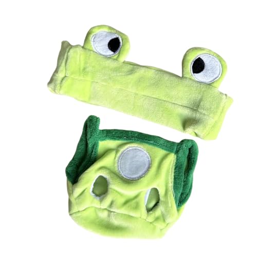 Milageto 20 cm Puppenkleidung Plüschpuppen-Outfit für Kinder, Anzieh-Foto-Requisiten, DIY-Kostüme, Miniatur-Rollenspiel-Puppenzubehör, süß, Frosch von Milageto