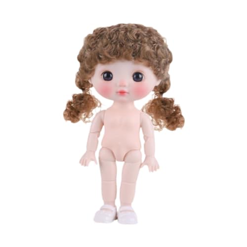 Milageto BJD Girl Doll DIY Spielzeug süße Flexible Gelenke weiche Haare 3D Augen mit Schuhen Ball Jointed Puppe für Mädchen Geschenkgeburtstag Festivals, Style D von Milageto