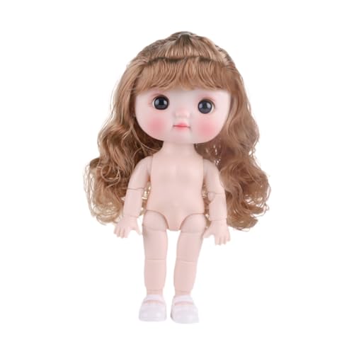 Milageto BJD Girl Doll DIY Spielzeug süße Flexible Gelenke weiche Haare 3D Augen mit Schuhen Ball Jointed Puppe für Mädchen Geschenkgeburtstag Festivals, Style E von Milageto