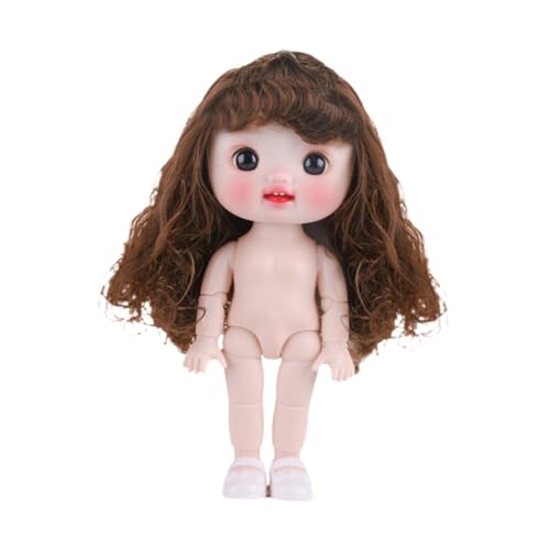 Milageto BJD Girl Doll DIY Spielzeug süße Flexible Gelenke weiche Haare 3D Augen mit Schuhen Ball Jointed Puppe für Mädchen Geschenkgeburtstag Festivals, Style F von Milageto