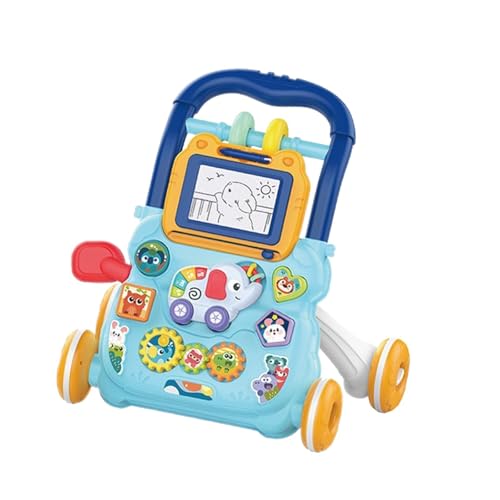 Milageto Baby-Aktivitäts-Laufspielzeug, Musik-Lernspielzeug, Geschenk, Entwicklung motorischer Fähigkeiten, Kinder, Gleitauto, Spielzeug, Aktivitätszentrum, Blau von Milageto