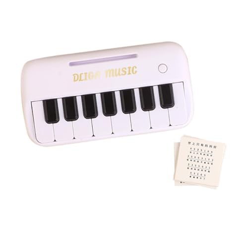 Milageto Baby-Klavierspielzeug, Musikinstrument, musikalisches Klangspielzeug, interaktives Kinder-Taschenklavier, Mini-Elektropiano für Kinder, Anfänger , Weiß von Milageto