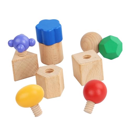 Milageto Bausteine Muttern Schrauben Spielzeug Formsortierer Würfel Spielzeug Formen Matching Spiel Steckblöcke Schraube für Kinder Vorschulkinder Milageto Bausteine Muttern Schrauben Spielzeug Formsortierer Würfel Spielzeug Formen Matching Spiel Steckblöcke Schraube für Kinder Vorschulkinder von Milageto