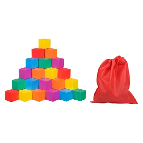 Milageto Buntes Holzwürfel-Stapelspielzeug aus festen Stoffen, Mathematikspielzeug, Lernspielzeug für die frühe Bildung zum Selbermachen, Basteln, Malen, 2cm 50 Stück Milageto Buntes Holzwürfel-Stapelspielzeug aus festen Stoffen, Mathematikspielzeug, Lernspielzeug für die frühe Bildung zum Selbermachen, Basteln, Malen, 2cm 50 Stück von Milageto