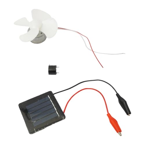 Milageto DIY-Ventilator, Gleichstrommotor, Solarenergie-Experiment, Lernspielzeug, Technologie, Stammspielzeug, Handarbeit für Grundschüler, Jungen und Mädchen Milageto DIY-Ventilator, Gleichstrommotor, Solarenergie-Experiment, Lernspielzeug, Technologie, Stammspielzeug, Handarbeit für Grundschüler, Jungen und Mädchen von Milageto