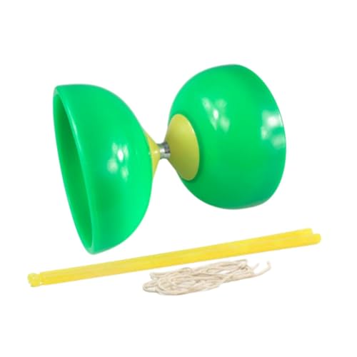 Milageto Diabolo Chinesisches JoJo-Set, Chinesisches Diabolo-Spielzeug-Set, tragbares, leichtes JoJo-Jonglagespielzeug, Diabolo-Ballspielzeug für Erwachsene im , GrÜn von Milageto