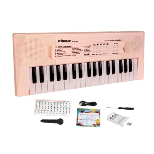 Milageto Elektronisches Klavier mit 37 Tasten für Kinder, Früherziehungsspielzeug, tragbares Urlaubsmusik-Keyboard, Klavierspielzeug für Jungen und Mädchen, von Milageto