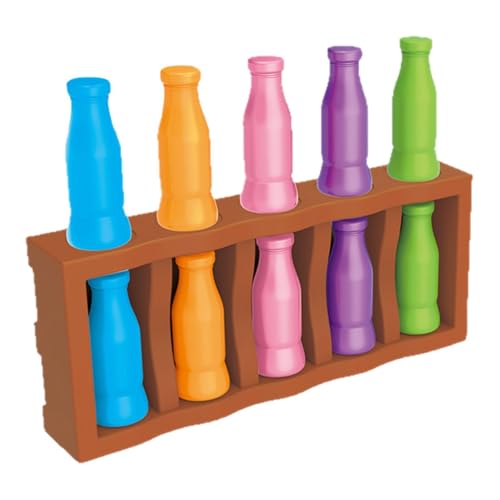 Milageto Farbabgleichsspiel-Set, lehrreiche Bunte Flaschen, Geburtstagsgeschenk, Konzentrations-Brettspiele, Farbratespiel für Mädchen, 10 Flasche Milageto Farbabgleichsspiel-Set, lehrreiche Bunte Flaschen, Geburtstagsgeschenk, Konzentrations-Brettspiele, Farbratespiel für Mädchen, 10 Flasche von Milageto
