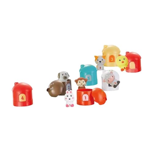 Milageto Fingerpuppen, und Sortierspielzeug, Familienspiel, Feinmotorik-Lernspielzeug, Montessori-Spielzeug für Kinder im Alter von 0–3 Jahren, 6 Stück von Milageto