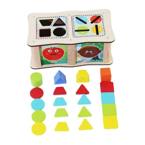 Milageto Formsortierspielzeug, klassisches Holzspielzeug, Entwicklungsspielzeug, Formabgleich, frühes Lernspielzeug, Montessori-Holzspielzeug für Kleinkinder von Milageto