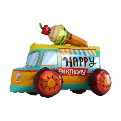 Milageto Geburtstagsparty-Dekor, 3D-Party-Dekoration, Vintage-Auto-Ornament, Requisiten für Geburtstagsgeschenk, Feiertagsfeier, Eiswagen von Milageto